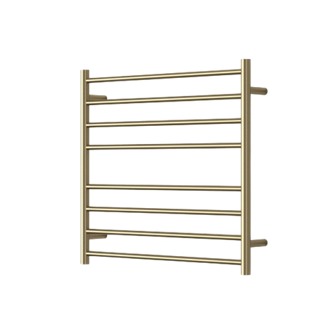 MIRAGE 8 BAR WIDE HEATED TOWEL RAIL750MM X 700MM BRUSHED BRONZE