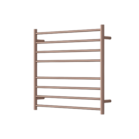 MIRAGE 8 BAR WIDE HEATED TOWEL RAIL750MM X 700MM CHAMPAGNE