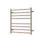 MIRAGE 8 BAR WIDE HEATED TOWEL RAIL750MM X 700MM CHAMPAGNE