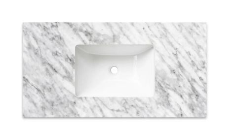 900x465x18mm Undermount Basin Natural Carrara Marble