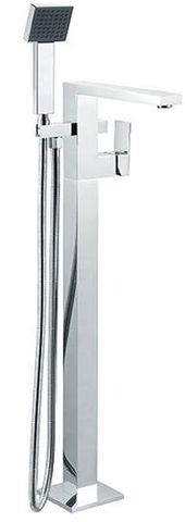 Savanna Square Chrome Freestanding Bath Spout with Shower