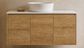 Clarke Natural Oak 1200 Wall Hung Timber Laminate Vanity