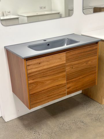 Clarke Blackwood 900 Wall Hung Timber Laminate Vanity