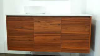 Clarke Walnut 1200 Wall Hung Timber Laminate Vanity