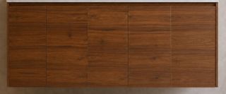 Clarke Walnut 1500 Wall Hung Timber Laminate Vanity