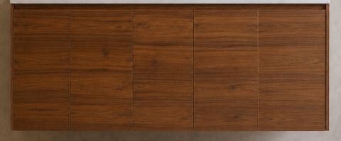 Clarke Walnut 1500 Wall Hung Timber Laminate Vanity