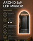 Vivian Clive Arch D 500 x 900 LED Mirror No Frame