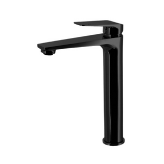 CASCADE HIGH RISE BASIN MIXER ELECTROPLATED MATT BLACK