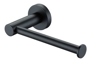 Ramsay Round Black Toilet Roll Holder Straight