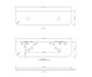 Bondi 1800x460X20mm Counter Solid Surface Top - Cloudy Carrara, Waste Hole