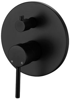 Ramsay Round Black Shower Mixer with Diverter