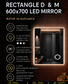 Vivian Clive Rectangle D & M 600 x 700 LED Mirror