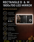 Vivian Clive Rectangle D & M 1800 x 700 LED Mirror