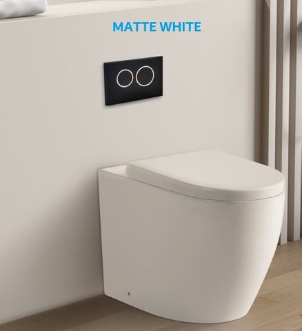 Meyer Tornado MATTE WHITE Wall Faced Toilet Suite Ex Buttons