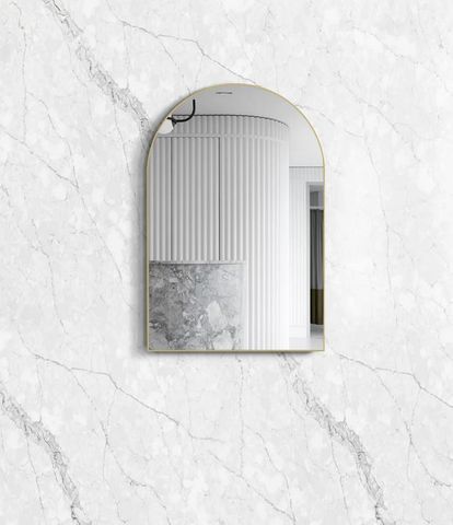 Archie Frame Mirror Brushed Gold