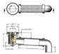 P&W BRASS 40MM CHROME BATH POP DOWN W FLEX CONNECTOR