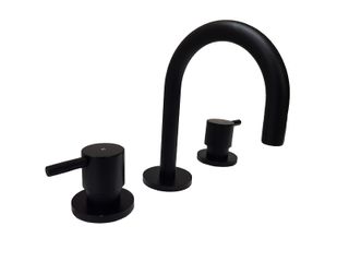 Ramsay Round Black 1/4 Lever Basin Set