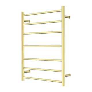 MECCA 240V 7 BAR HEATED TOWEL LADDER BRUSHED GOLD