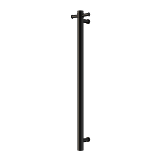MECCA 240V SINGLE VERTICAL HEATED TOWEL RAIL MATTE BLACK