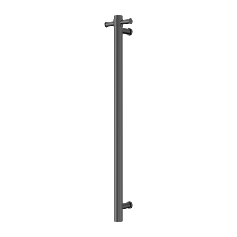 MECCA 240V SINGLE VERTICAL HEATED TOWEL RAIL GUN METAL