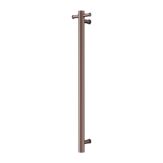 MECCA 240V SINGLE VERTICAL HEATED TOWEL RAIL BRUSHED BRONZE