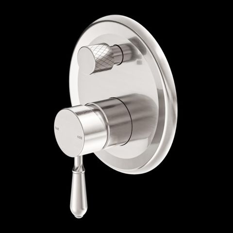 YORK SHOWER MIXER WITH DIVERTOR WITH METAL LEVER BRUSHED NICKEL