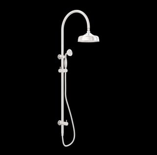 YORK TWIN SHOWER WITH METAL HAND SHOWER BRUSHED NICKEL