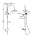 YORK TWIN SHOWER WITH METAL HAND SHOWER BRUSHED NICKEL