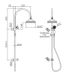 YORK TWIN SHOWER WITH WHITE PORCELAIN HAND SHOWER BRUSHED NICKEL