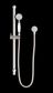 YORK SHOWER RAIL WITH WHITE PORCELAIN HAND SHOWER BRUSHED NICKEL