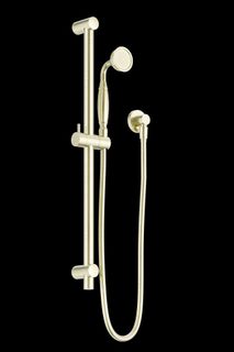 YORK SHOWER RAIL WITH METAL HAND SHOWER AGED BRASS