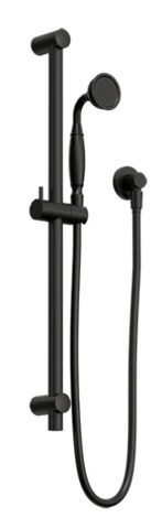 YORK SHOWER RAIL WITH METAL HAND SHOWER MATTE BLACK