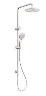 ROUND TWIN SHOWER BRUSHED NICKEL