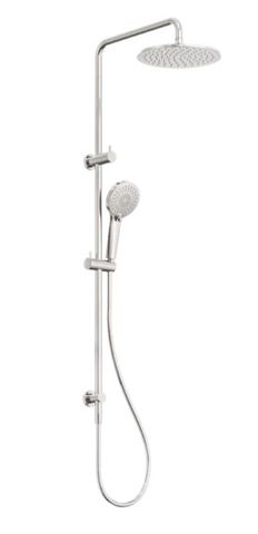 ROUND TWIN SHOWER BRUSHED NICKEL