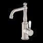 YORK BASIN MIXER WITH WHITE PORCELAIN LEVER BRUSHED NICKEL