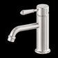 YORK STRAIGHT BASIN MIXER WITH METAL LEVER BRUSHED NICKEL