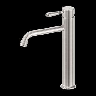 YORK STRAIGHT TALL BASIN MIXER WITH METAL LEVER BRUSHED NICKEL