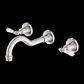 YORK WALL BASIN SET WITH WHITE PORCELAIN LEVER BRUSHED NICKEL