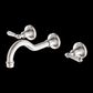 YORK WALL BASIN SET WITH METAL LEVER BRUSHED NICKEL