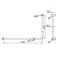MECCA CARE 32MM DDA 90 DEGREE BENT TUBE GRAB RAIL 600X1000MM MATTE BLACK