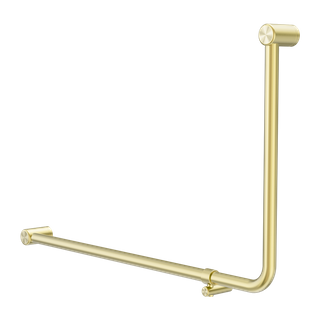 MECCA CARE 32MM DDA 90 DEGREE BENT TUBE GRAB RAIL 600X1000MM BRUSHED GOLD