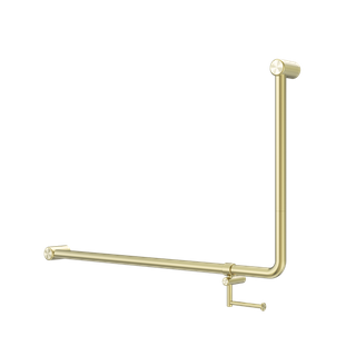 MECCA CARE 32MM DDA 90 DEGREE BENT TUBE GRAB RAIL 600X1000MM WITH TOILET ROLL HO