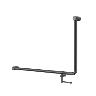MECCA CARE 32MM DDA 90 DEGREE BENT TUBE GRAB RAIL 600X1000MM WITH TOILET ROLL HO