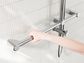 MECCA CARE 32MM T BAR GRAB RAIL 1100X750MM TWIN SHOWER SET CHROME