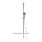 MECCA CARE 32MM T BAR GRAB RAIL 1100X750MM TWIN SHOWER SET CHROME