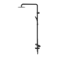 MECCA CARE 32MM T BAR GRAB RAIL 1100X750MM TWIN SHOWER SET MATTE BLACK