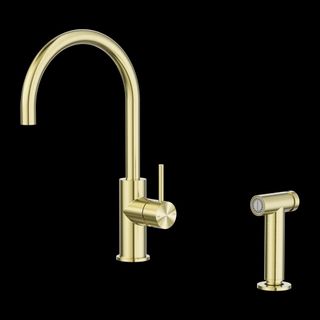 ZEN SS316L KITCHEN MIXER WITH HAND SPRAY BRUSHED GOLD