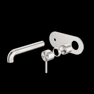 ZEN SS316L WALL BASIN/BATH MIXER 230MM SPOUT TRIM KITS ONLY BRUSHED NICKEL