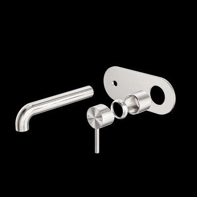 ZEN SS316L WALL BASIN/BATH MIXER 230MM SPOUT TRIM KITS ONLY BRUSHED NICKEL