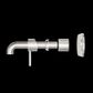 ZEN SS316L WALL BASIN/BATH MIXER 230MM SPOUT TRIM KITS ONLY BRUSHED NICKEL